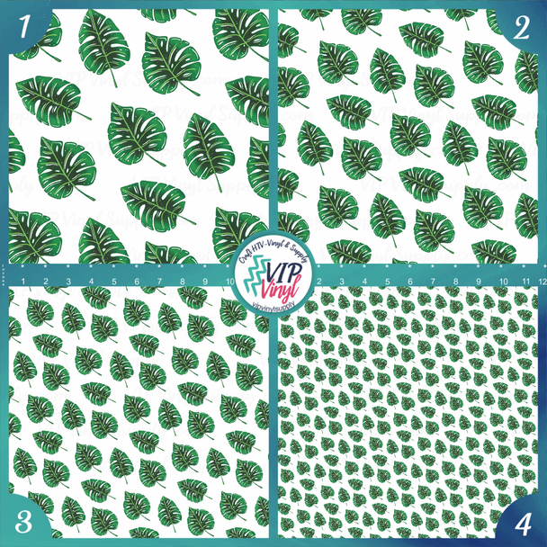 Tropical Monstera Leaf Printed Pattern Vinyl, HTV or Sublimation Sheets | 1040A