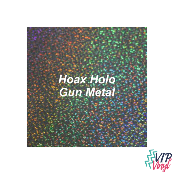 12" x 12"  StarCraft Magic - Hoax Holo Gun Metal - Holographic Adhesive Vinyl -
