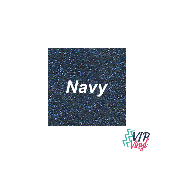 12" x 5 Feet Navy Glitter HTV -   Stahls’ CAD-CUT® - Glitter Flake Heat Transfer Vinyl -