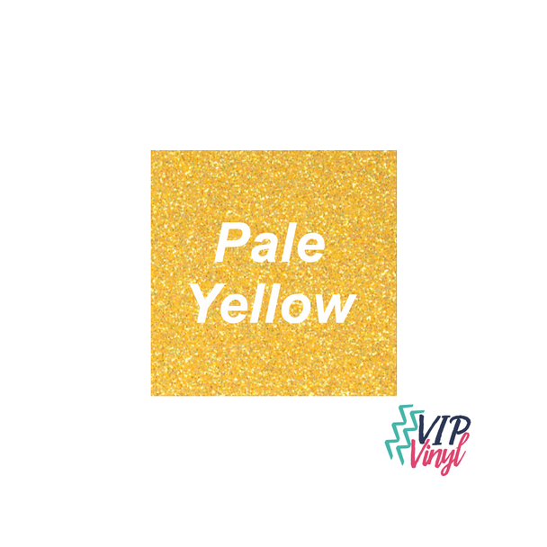 12" x 5 Feet Pale Yellow Glitter HTV -  Stahls’ CAD-CUT® - Glitter Flake Heat Transfer Vinyl -