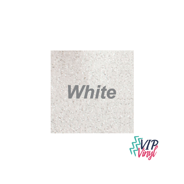 12" x 5 Feet White Glitter HTV -   Stahls’ CAD-CUT® - Glitter Flake Heat Transfer Vinyl -