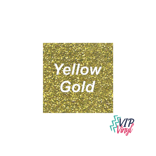 Yellow Gold Glitter HTV - 12" x 12"  Stahls' CAD-CUT® - Glitter Flake Heat Transfer Vinyl -