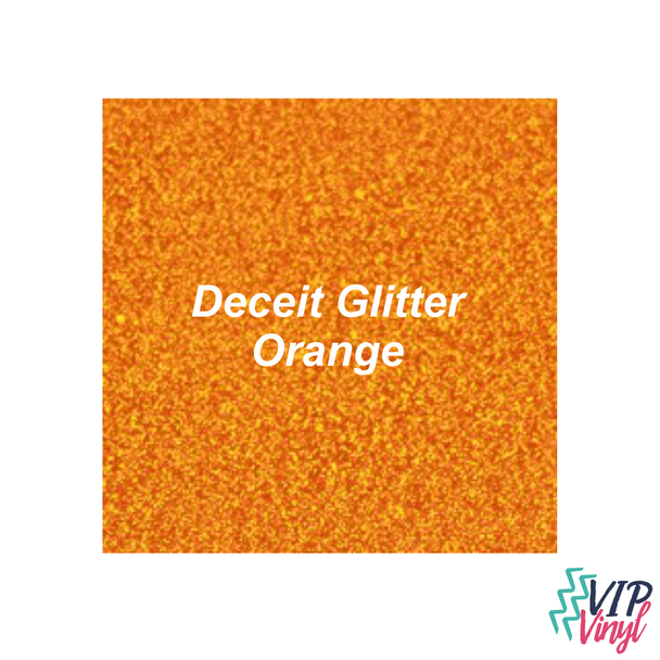 12" x 1 yard StarCraft Magic - Deceit Glitter Orange - Glitter Adhesive Vinyl -