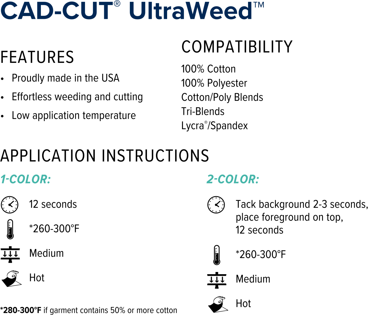 CAD-CUT® UltraWeed™ Heat Transfer Vinyl