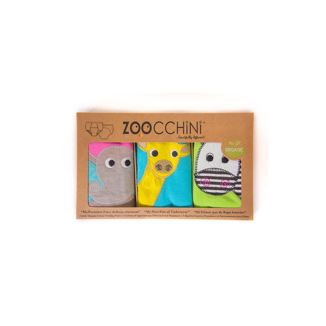 Organic Cotton Girls Underwear 3-Pack by Zoocchini