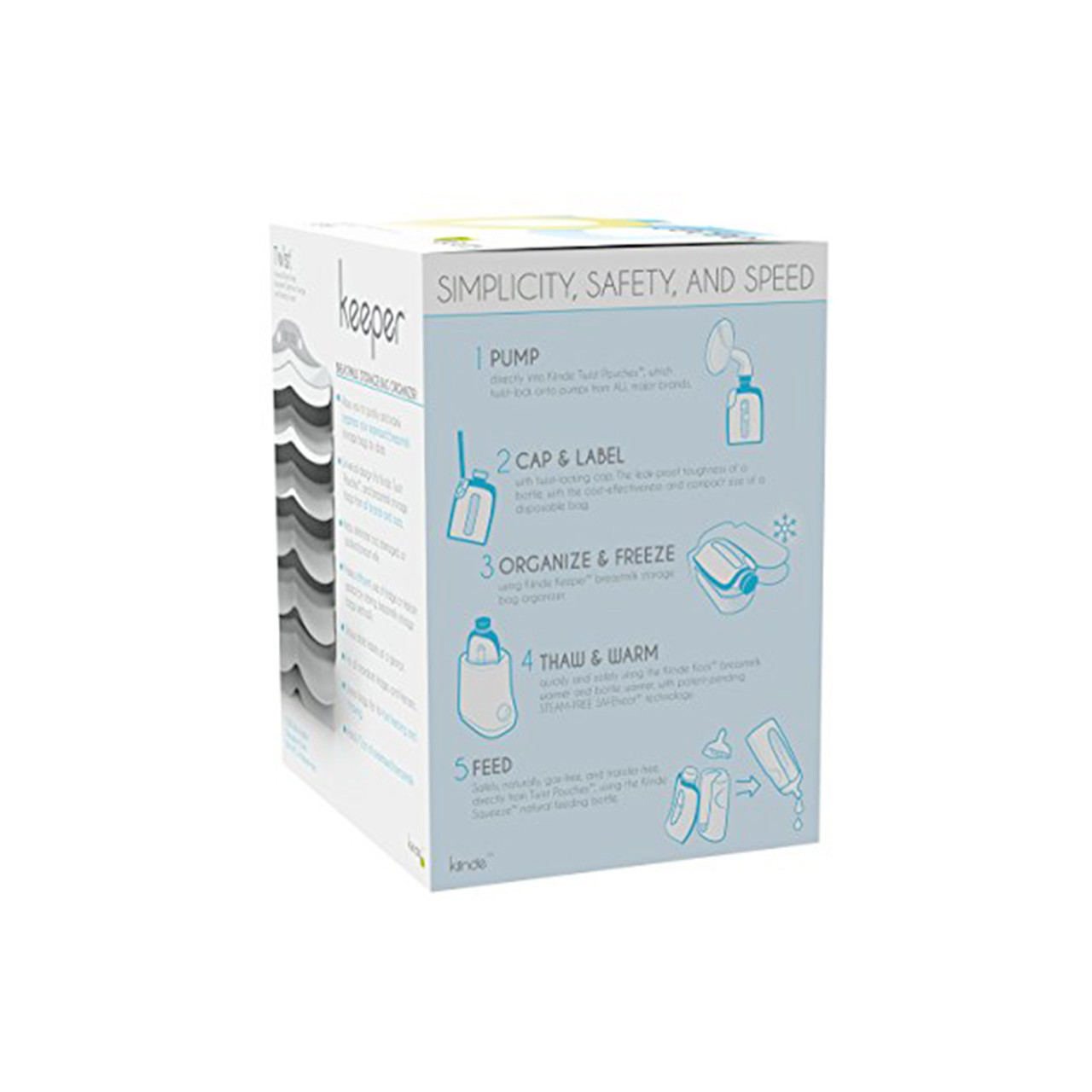 Kiinde Breast Milk Storage Twist Pouch 6 oz  Pack of 20