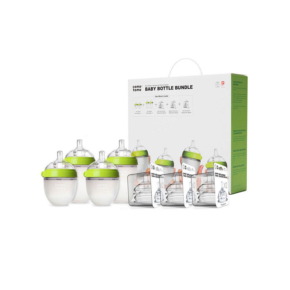 Comotomo Baby Bottle Bundle Pack Green - Main Image