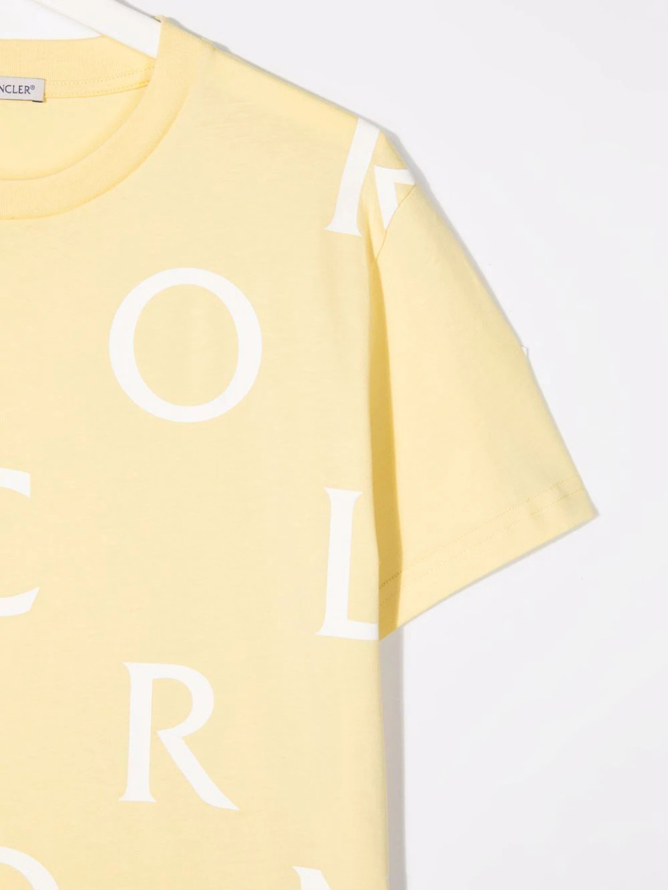 Moncler Logo Print T-Shirt 22SS Light Yellow