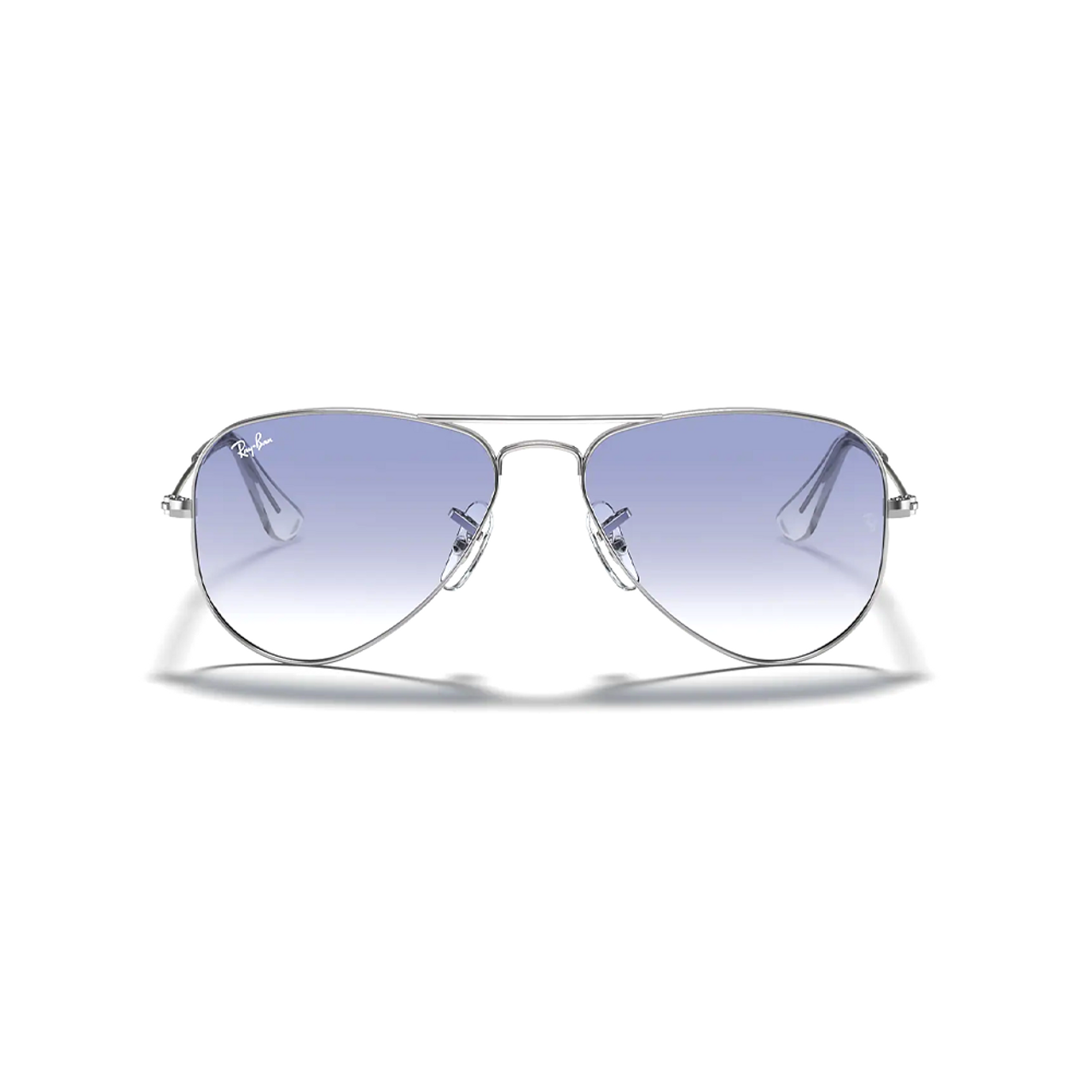 Ray Ban Aviator Junior Matte Black Blue Mirror 50 (4-8)