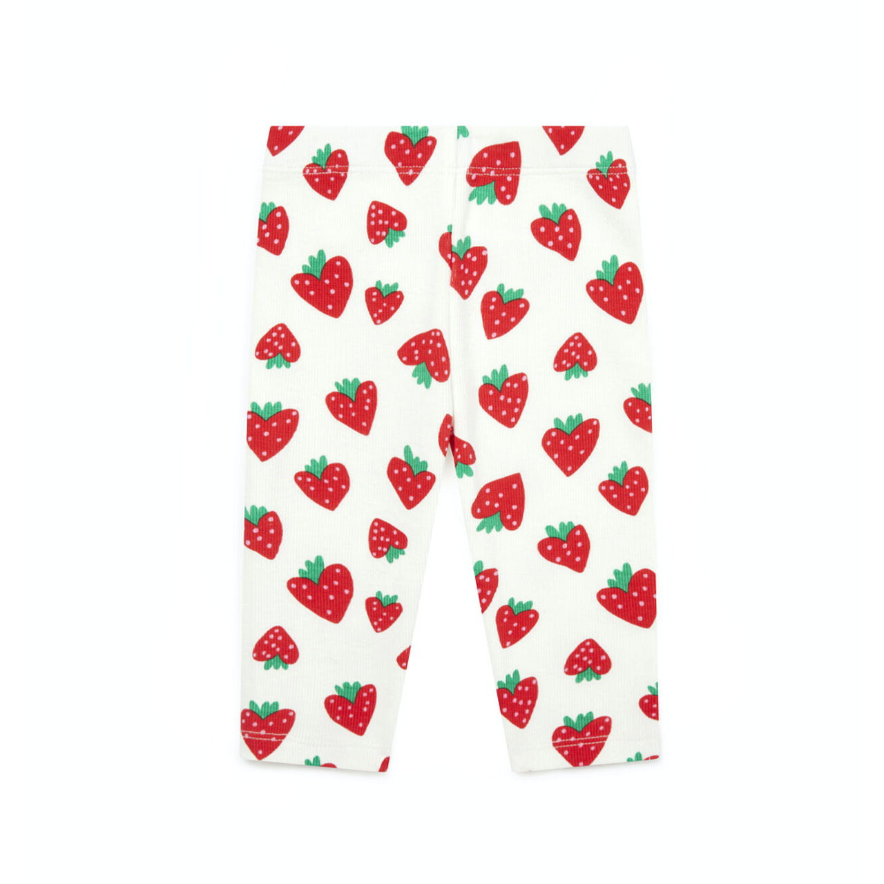 Stella McCartney BBGirl Strawberries Jersey Rib Leggings White