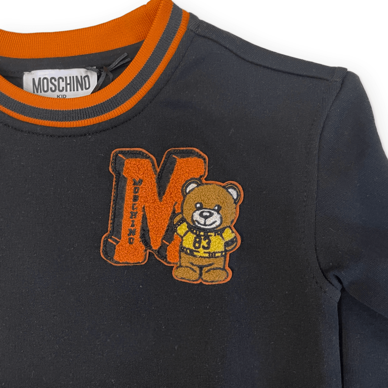 【関税込み】Moschino ブラック Double Smiley セーター Moschino Mini Sweatshirt With M and Beat Black