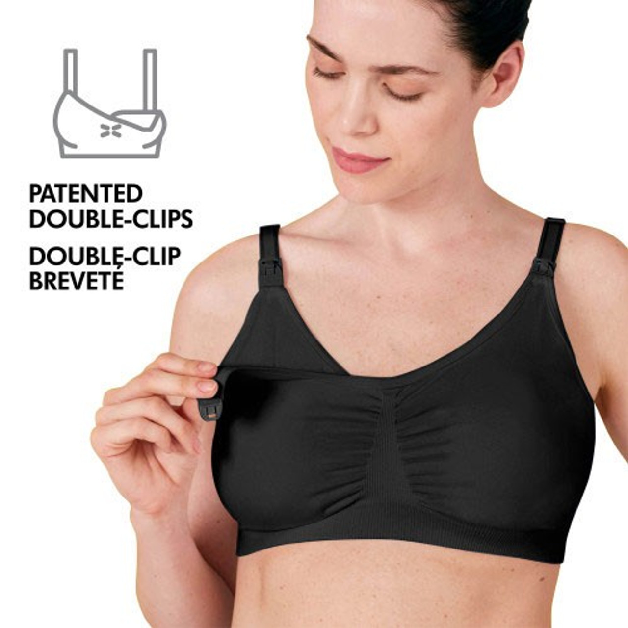 Auden Women's All-in-One Nursing and Pumping Bra -, Black, X-Large