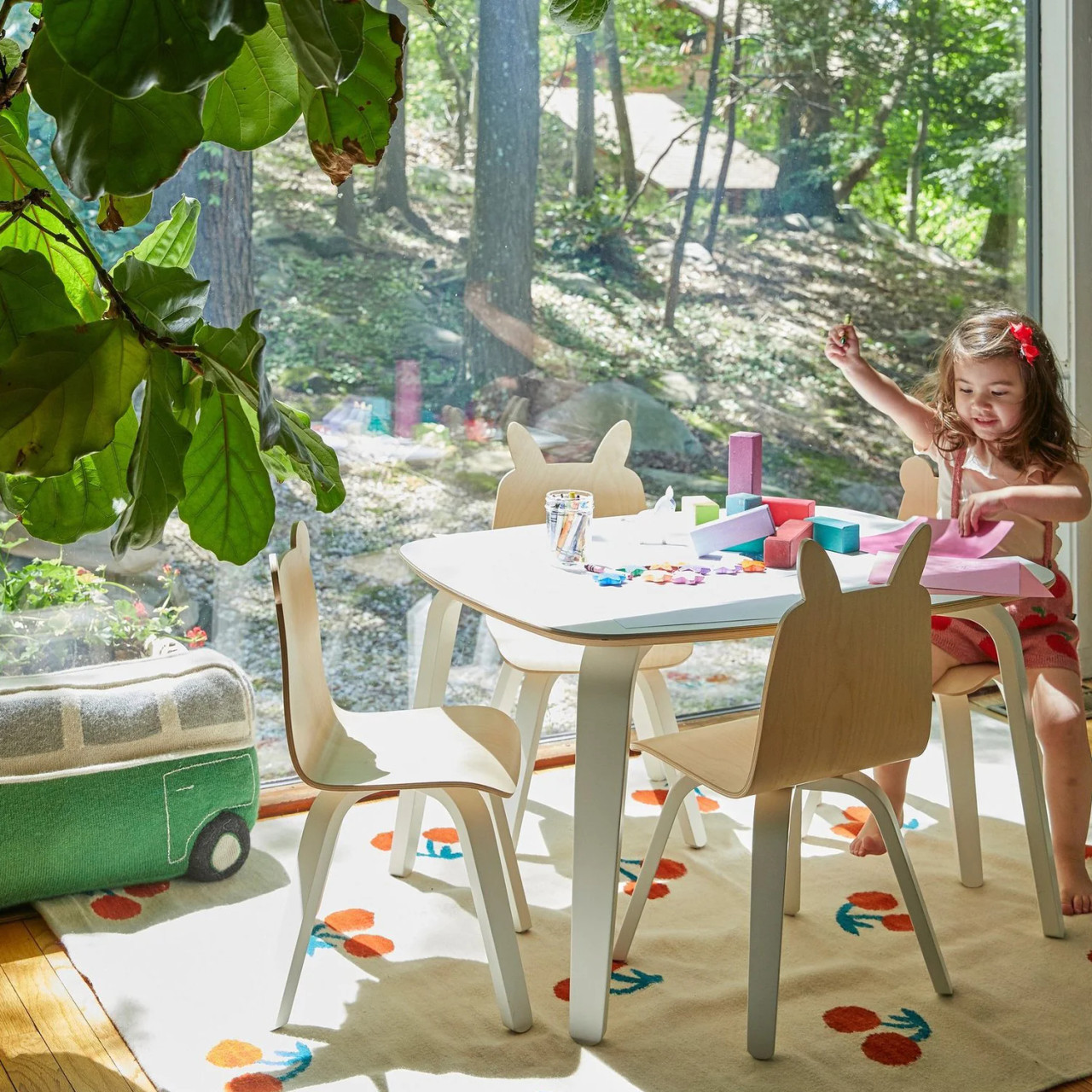 Kid sized table and clearance chairs