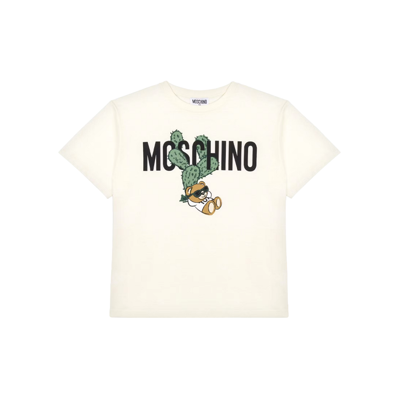 Moschino Maxi Ss Tee With Bear Resting Under Cactus Print 24SS