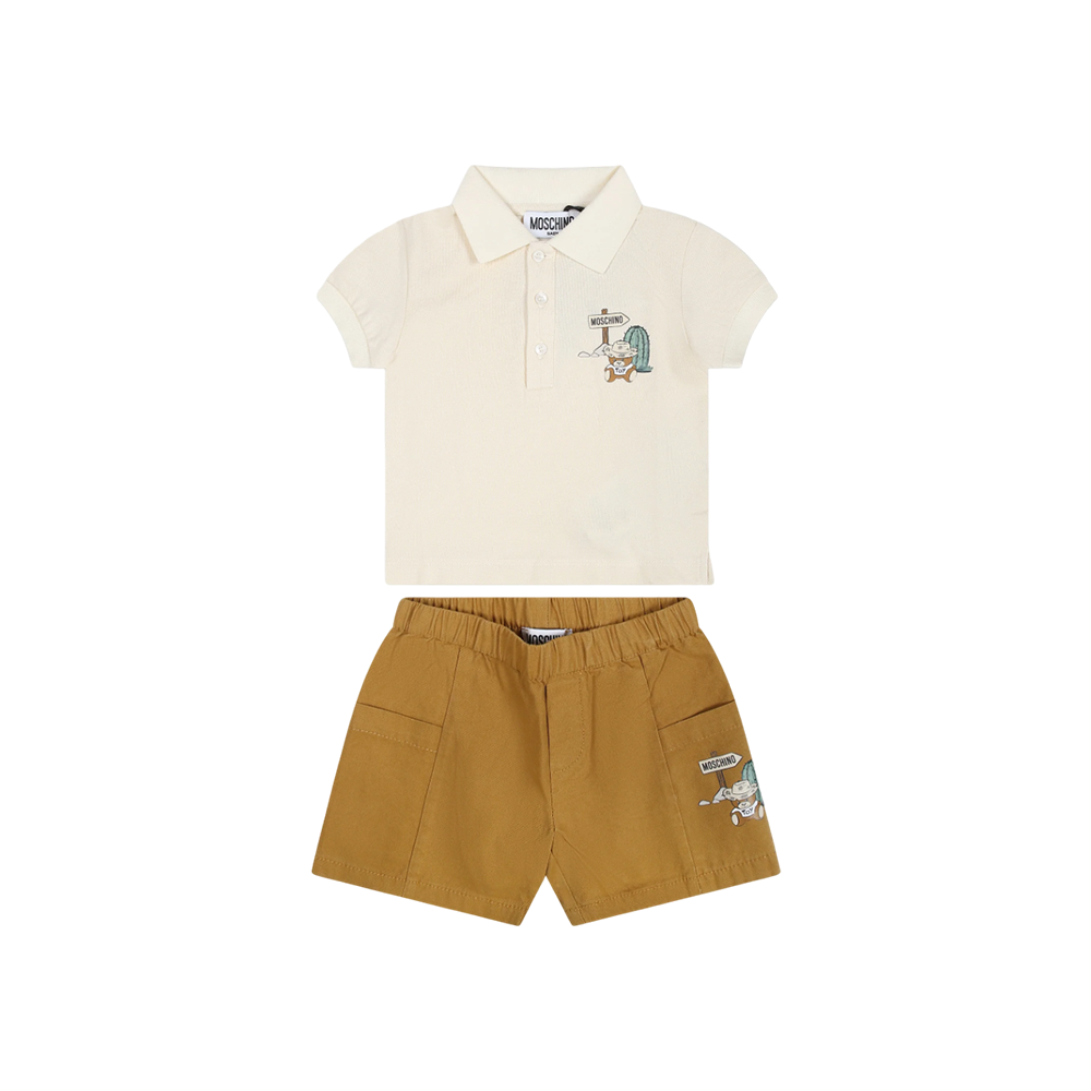 MOSCHINO Boys Polo Shirt and Short Set 24SS