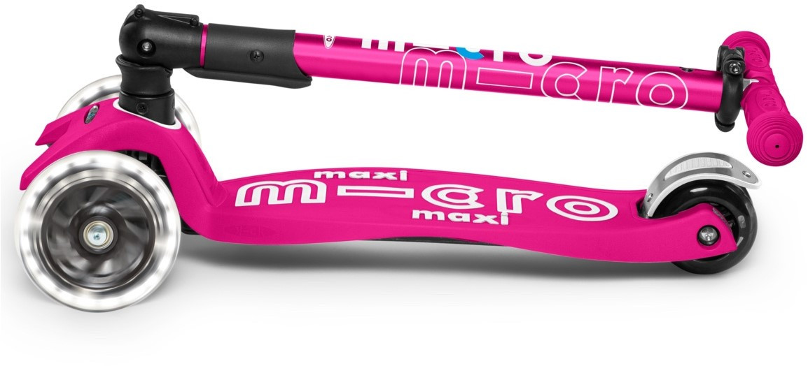 Micro Max Deluxe Foldable LED Kickboard | Pink