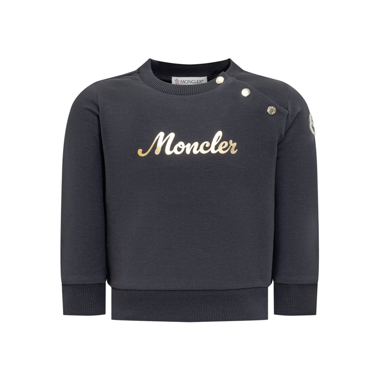 その他 MONCLER FW24 ROUND NECK SWEATER (J2 093 8G000 40 899TR 999) Moncler Crew Neck Sweatshirt 24 FW Black