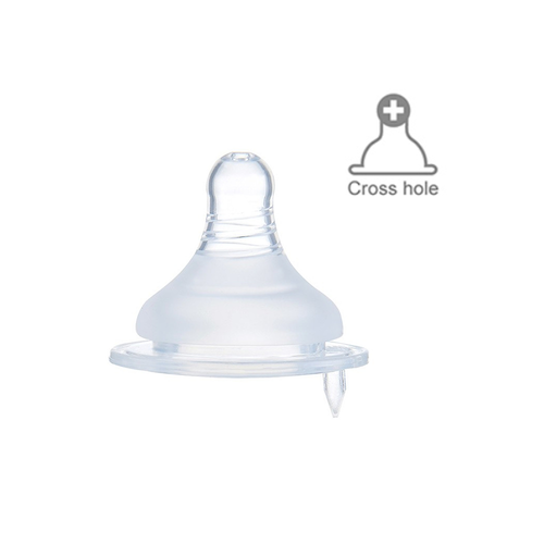 Simba Wide Neck Cross Hole Anti-Colic Nipple 2P Feeding