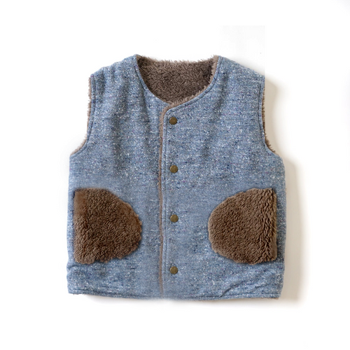 Hoppetta Reversible Vest 21FW Blue Hoppetta-Reversible-Vest-21FW-Blue