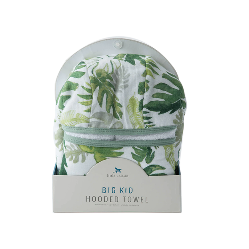 Little Unicorn Cotton Hooded Towel Big Kid Tropicasl Leaf 210000021613