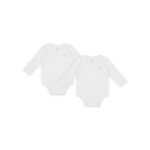 Nest Designs Long Sleeve Onesie (2 Pack) - White - Tummy time is way more comfortable with our kimono long sleeve onesies. Our kimono style fastens up the side, so baby doesn't lie on a seam as they build their strength. Nest Designs Long Sleeve Onesie (2 Pack) - White - Tummy time is way more comfortable with our kimono long sleeve onesies. Our kimono style fastens up the side, so baby doesn't lie on a seam as they build their strength.