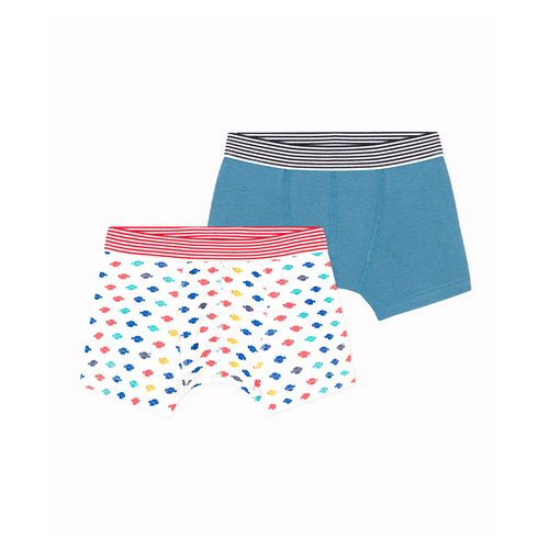 Buy Petit Bateau men one boxer brief white navy Online