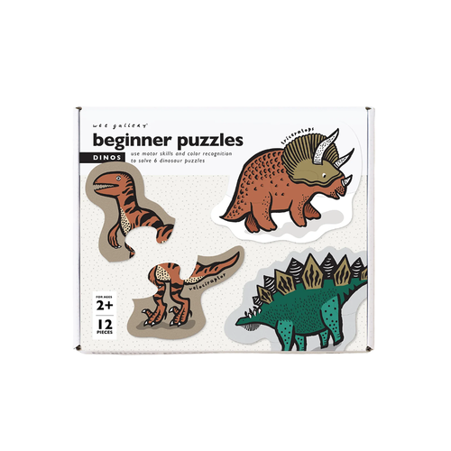 Wee Gallery Beginner Puzzle Dino - Sure to inspire a growing problem solver, our Beginner Puzzles contain 6 puzzles in each box!