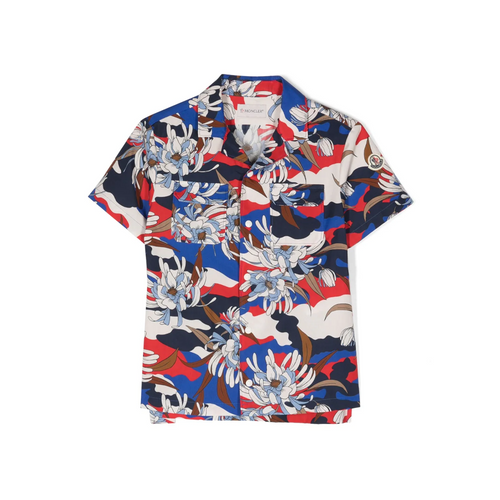 Moncler Camicia Kids T-shirt - A floral-print cotton shirt from Moncler Enfant