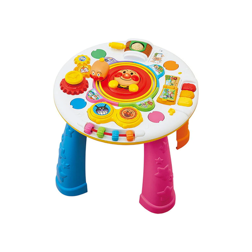 Anpanman  Multi Function Game Learning Table - Make standing up fun with sound, light, and hand play! Play in 360 degrees with a round shape!