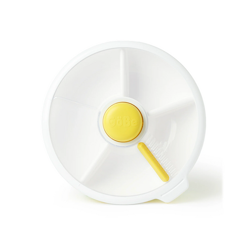 GoBe Large Snack Spinner - spill resistant snack container that empowers to choose between five different snacks