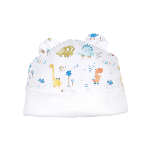 My Little Pie Hat White Dino 24SS - My Little Pie knot hat is crafted from luxurious Pima Cotton, known for its softness and comfort, sourced from South America