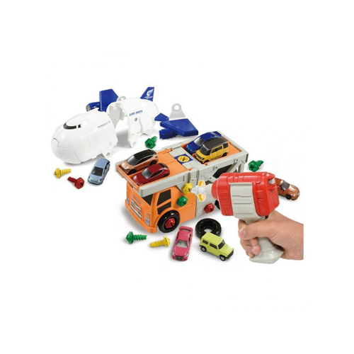 Takara Tomy Tomica World Rearrangement Action Car - Reassemble Tomica with the electric screwdriver to set it in motion. Enjoy reassembling and action over and over again.