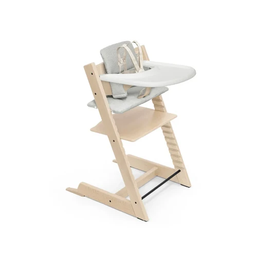 Stokke Tripp Trapp High Chair 2 and Cushion with Tray - The Tripp Trapp² chair is designed to fit right into your table, bringing your baby into the heart of your family.