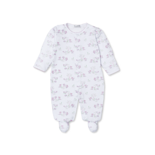 Kissy Kissy Footie PRT Forest Fun Pink 24SS - Playfully patterned with our forest fun pink print, our cozy zippered footie is perfect for your baby girl.