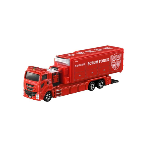 Takara Tomy Tomica Cars 121 City Fire - The Takara Tomy Tomica No.121 Scrum Force is a highly detailed and action-packed miniature fire truck, perfect for kids and collectors alike.