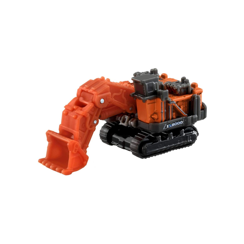 Takara Tomy Tomica Cars 25 Hitachi  - The Hitachi Loading Shovel EX8000-7, one of the world's largest hydraulic shovels, has been meticulously recreated as a Tomica miniature model.