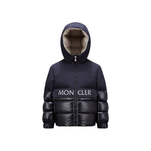 Moncler Andres Jacket 24FW - Comfortable enough for everyday play, the Andres hooded down jacket for boys plays with different materials and textures.