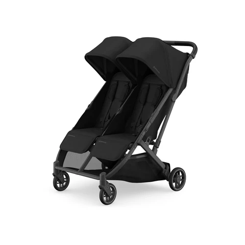 UPPAbaby Minu Duo Double Stroller - a from-birth, side-by-side compact stroller that fits a wide variety of two-child families, from twins to infant and toddler combinations.