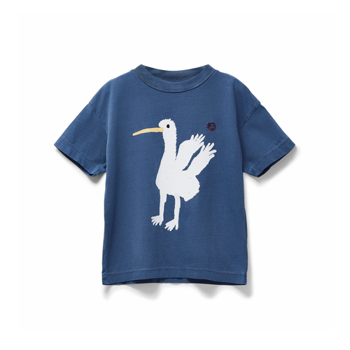 Wynken Kite Tee Navy Bird 25SS - The Wynken Kite Tee in Navy features a charming bird print, designed to ignite the imagination during outdoor explorations or playful indoor activities.