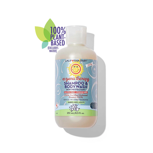 California Baby Eczema Shampoo & Bodywash 8.5 oz - This unscented, moisturizing wash is made with plant-based cleansing ingredients that gently clean without drying or irritating the skin.