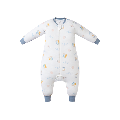 Nest Designs Footed Sleep Bag 1.0 TOG 25SS Paste Waves - This soft bamboo sleep suit keeps kiddos cozy while they snooze and is the perfect transition piece from sleep sack to big kid blanket. Nest Designs Footed Sleep Bag 1.0 TOG 25SS Paste Waves - This soft bamboo sleep suit keeps kiddos cozy while they snooze and is the perfect transition piece from sleep sack to big kid blanket.
