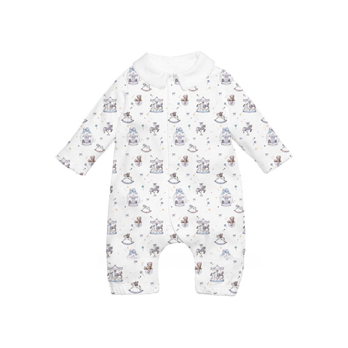 My Little Pie Sleepsuit Transformers W Collar Blue 25SS - Crafted from luxuriously soft Pima cotton jersey, it features adorable and unique prints
