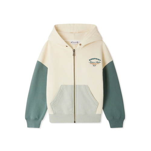 Bonpoint Jacket Elroy Jacket English Green 25SS - oversized cut and two front pockets guarantee a comfortable fit. Two-tone embroidery on the chest calls out the year Bonpoint was created.