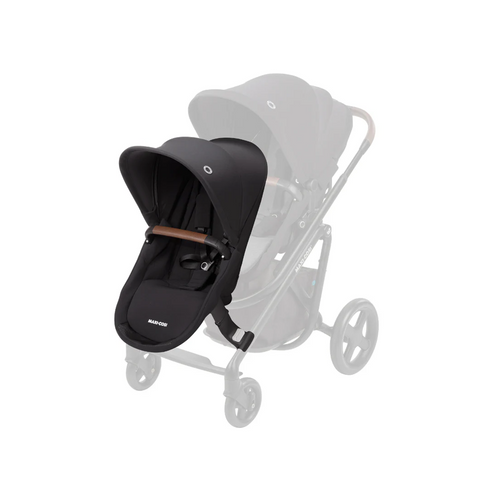 Maxi Cosi  Lila Duo Kit - Essential Black - When the time is right, Lila easily switches from a single to duo stroller by adding either a Mico infant car seat or second seat.