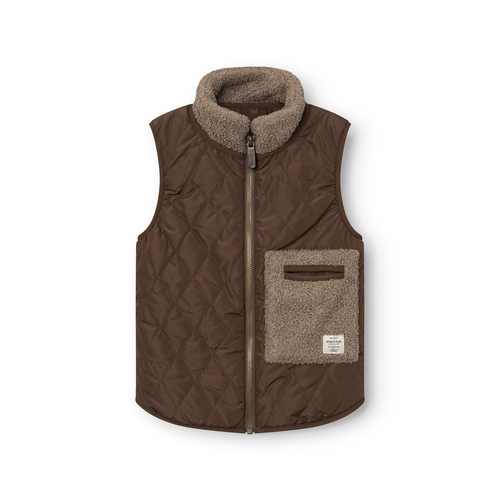 Mini A Ture Matelis Thermo Vest. Grs 25FW Chestnut Brown - Thermo vest from MINI A TURE made from recycled polyester.