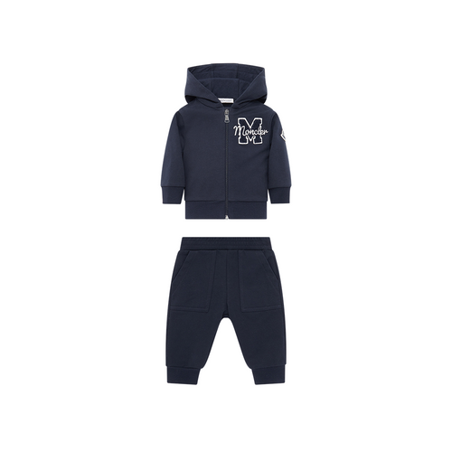 Moncler Knitwear Clothing Ensemble 25FW - Supporting baby boys as they begin to play, this cotton tracksuit set boasts a cozy hoodie and track pants.