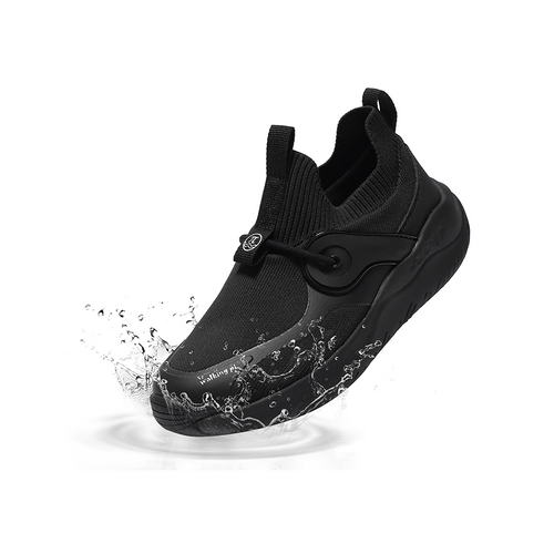Walking Pi Little Grouse Waterproof Sneaker Black on Black - designed for little explorers who don't let the weather slow them down.
