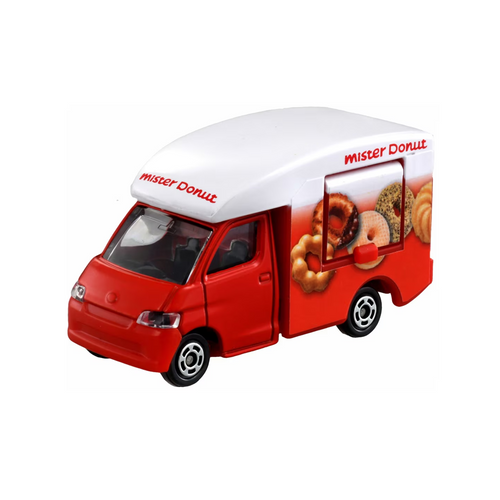 Takara Tomy Tomica Cars 40 Mister Donut  - The Takara Tomy Tomica No.40 Mister Donut Mobile Sales Truck brings a beloved Japanese icon to the Tomica world.