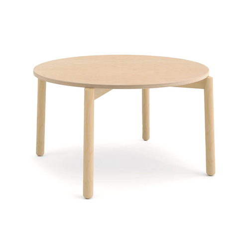 Oeuf Moss Table Birch - Make art time, snack time and everything in between more playful with our round Moss Table. Featuring a generous surface and stable hardwood construction, it's an ideal companion to our wave-backed Moss Chairs but welcomes any toddler-sized seating.