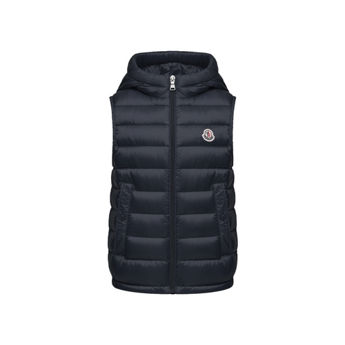 Moncler Uzay Vest 26SS Navy - An ideal companion for milder days, the Uzzay down gilet is crafted from longue saison - a lightweight nylon fabric notable for providing warmth without being heavy.